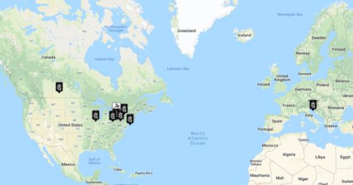 map showing badger paddles dealers and retailers