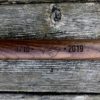 Special Edition Walnut Sliver Canoe Paddle on barn board background - shaft