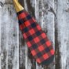 Canoe Paddle Blade with a hand painted Buffalo Plaid design