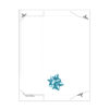 Printable Badger Gift Envelope with a blue bow - envelope design shows cut and fold marks